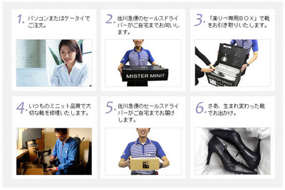 20120131sagawa2 - 佐川急便／ミスターミニットと協業「靴の宅配修理」