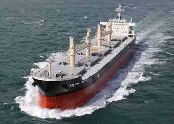 20120625ihimu - IHIマリンユナイテッド／5.6万重量トン型ばら積み貨物運搬船引き渡し