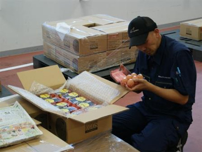 20120718yusenl2 - 郵船ロジ／中部国際空港からシンガポールへ生卵輸出