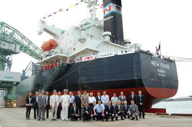 20120719nyk - 日本郵船／石巻港は新荷役機械設置で荷揚げ能力回復