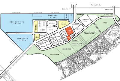 20120822hakata - 博多港／香椎パークポート港湾関連用地、2.2万㎡の分譲予定者決定