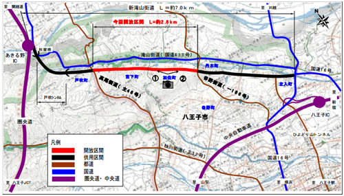 20130222tokyoto - 東京都建設局／新滝山街道全線開通、圏央道とのアクセス向上