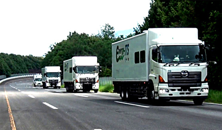 20130225nedo - NEDO／大型トラックの自動運転・隊列走行実験に成功