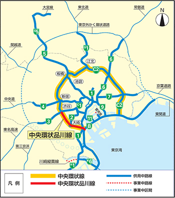 20130417tokyoto - 東京都建設局ほか／中央環状品川線、開通は2014年末