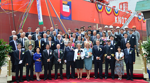 20130718nyk - 日本郵船／新造シャトルタンカー2隻を命名