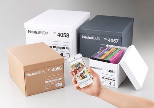 20140304kinggim 500x350 - キングジム／スマートフォンで中身が確認できる収納ボックス