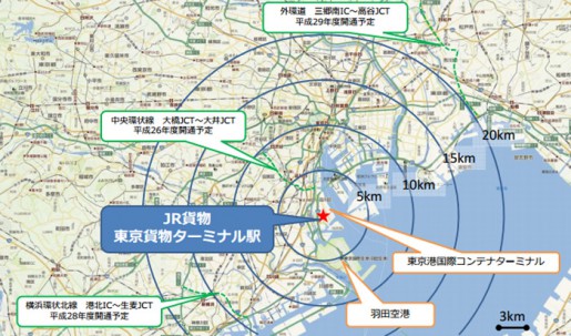 20140911jr32 515x303 - JR貨物／東京貨物ターミナル駅構内に2物流拠点、延床22.3万平方米建設