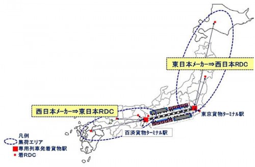 20141205jraeon2 500x328 - イオン、花王、アサヒビール、グリコ、ネスレ／専用貨物列車を運行