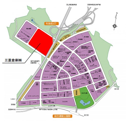 20150612mitsubishis2 500x481 - 三菱倉庫／神戸流通センターに敷地5.6万m2を取得
