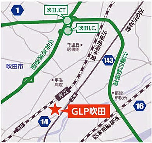 20151020glp3 500x472 - GLP／大阪・吹田に延床16.5万m2の大型物流施設を開発