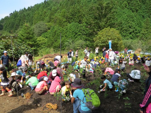 20151023sagawa2 500x375 - 佐川急便／高知県香美市の子どもたち、「さがわの森」で植樹祭