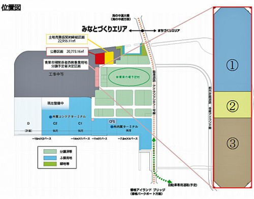 20160108hakatakou 500x391 - 博多港／青果市場関係者西側事業用地の分譲予定者決定