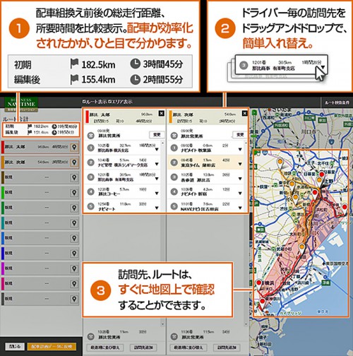 20160413navitime 500x504 - ナビタイムジャパン／法人向け運行管理サービスに配車サポーター追加