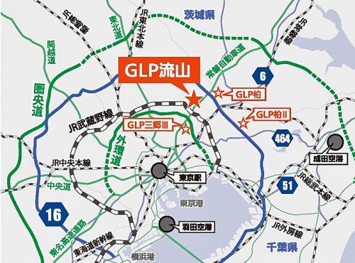 20160906glp3 500x370 - GLP／千葉県流山市に総延床面積32万m2、3棟の物流施設開発