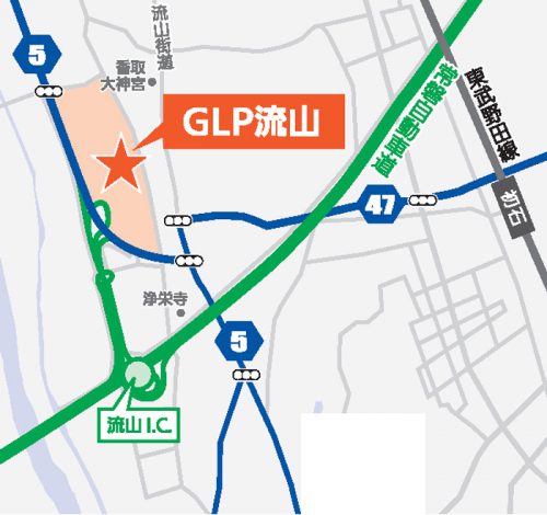 20160906glp4 500x470 - GLP／千葉県流山市に総延床面積32万m2、3棟の物流施設開発