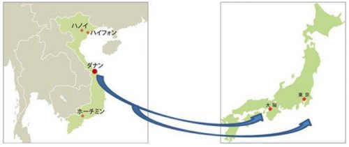 20161209nittsu0 500x211 - 日通／ベトナム・ダナン発、海上混載輸送サービス開始