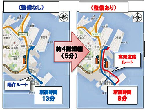 20170206yokohama3 500x377 - 南本牧ふ頭コンテナターミナル／首都高・本牧ふ頭の連絡道路開通