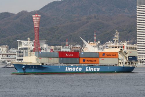 20170301imoto1 500x334 - 井本商運／コンテナ・一般貨物併用船「ときわ」が就航、神戸港初入港