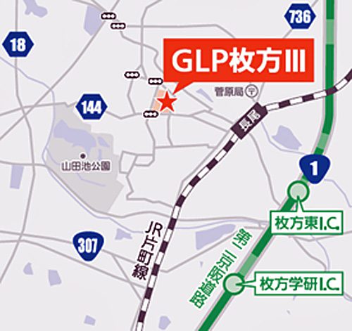 20170330glp3 500x471 - GLP／大阪府枚方市で延床11.9万m2のマルチテナント型物流施設着工