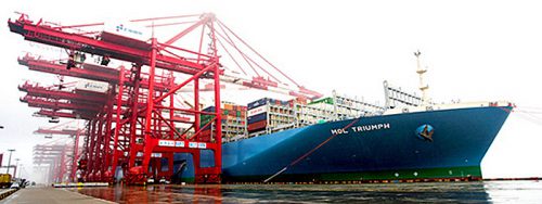20170413mol 500x188 - 商船三井／世界最大のコンテナ船MOL Triumph、上海に寄港