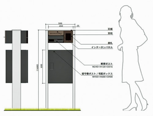 20170725hinokiya 500x379 - 桧家HD／屋外設置用の宅配ボックス発売