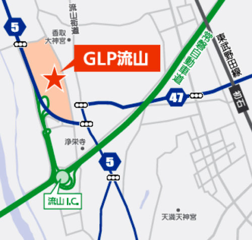 20171005glp7 500x476 - GLP／千葉県流山市に8.9万m2の「GLP流山III」を起工