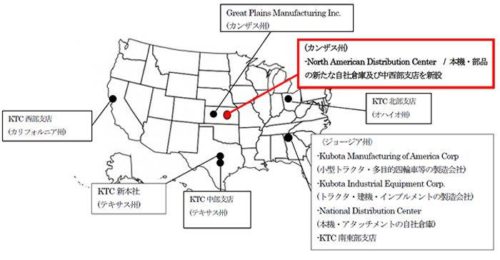 20171026kubotasyusei 500x260 - クボタ／100億円投じ、米国カンザス州に新物流拠点