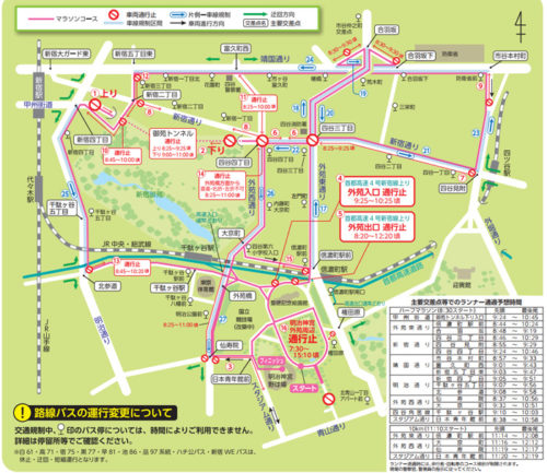 20180125shijuku 500x433 - 新宿シティハーフマラソン／1月28日開催、コース周辺の道路で交通規制