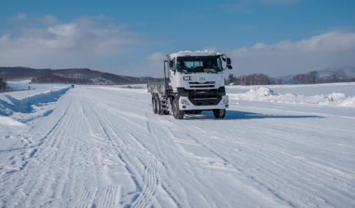 20180307ud2 500x294 - UDトラックス／北海道北見市で寒地走行試験