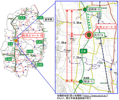 20180312nexcoe 500x421 - 東北自動車道／矢巾スマートIC、3月24日開通