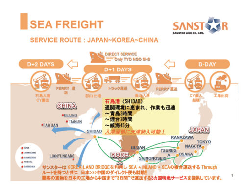 20180528sunstar 500x378 - サンスターライン／韓国・中国RORO船航路、下関・長州出島に定期寄港