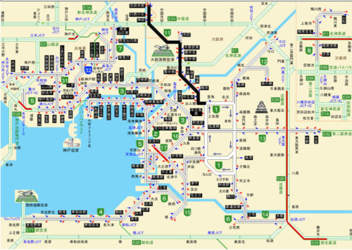 20180618kansai4 500x355 - 阪神高速／池田線除き、通行止め解除（18日13時現在）