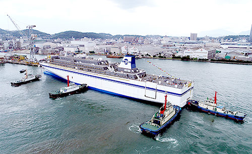 20180705taiheiyo2 500x305 - 三菱造船／太平洋フェリー向け大型フェリー進水式