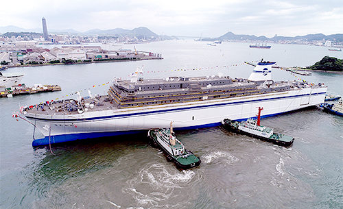 20180705taiheiyo3 500x305 - 三菱造船／太平洋フェリー向け大型フェリー進水式