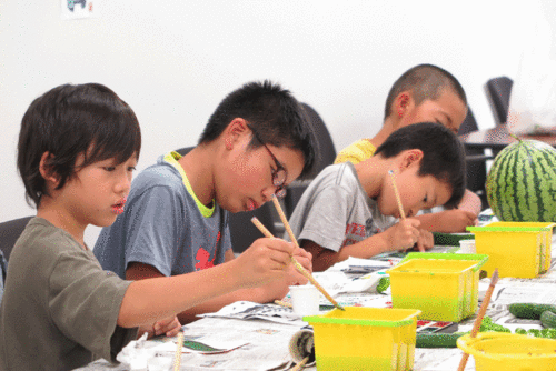 20180822nihonrecord1 500x334 - 日本レコードセンター／従業員の子ども達対象に絵手紙教室