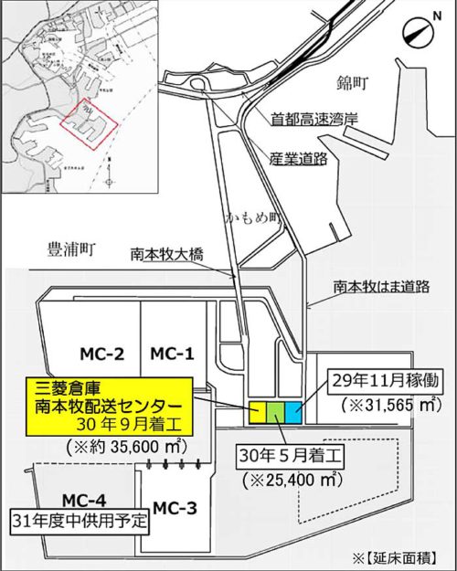 20180827yokohama1 500x625 - 横浜市／南本牧ふ頭で三菱倉庫など倉庫大手3社が物流拠点形成