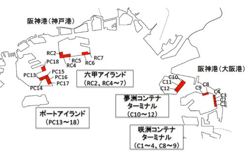 20180926koube 500x308 - 六甲アイランド／国際コンテナターミナル、全面再開