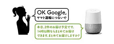 20181113yamato2 - ヤマト運輸／Google Homeで宅急便の配達日時を変更可能に