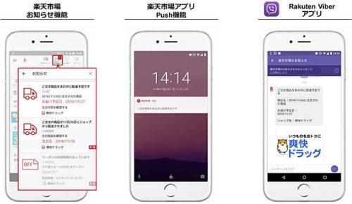20181130rakuten 500x290 - 楽天市場／配送追跡情報の通知機能導入、不在配達削減へ