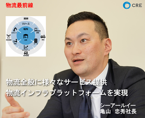 20190125cre000 - 物流最前線／シーアールイー 亀山忠秀社長トップインタビュー