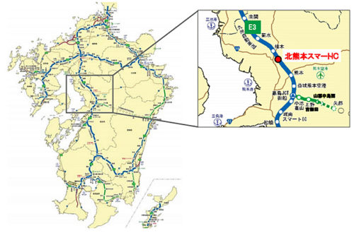 20190212kyusyudo1 500x330 - 九州自動車道／北熊本スマートICが3月24日開通