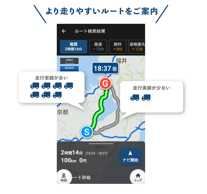 ナビタイム/トラックドライバーの走行実績をルート検索に反映 20190731navitime - ナビタイム/トラックドライバーの走行実績をルート検索に反映