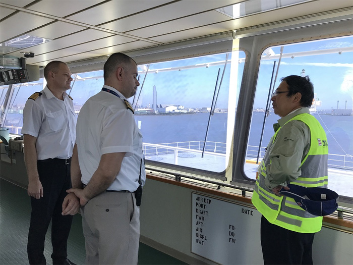 日本郵船/現場の課題で社長と船長・機関長らが意見交換 20190808nyk2 - 日本郵船/現場の課題で社長と船長・機関長らが意見交換