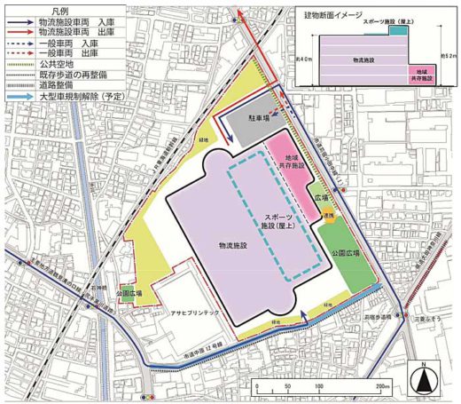 大和ハウス/川崎市中原区の三菱ふそう工場跡に21万m2物流施設 20191129daiwa 520x455 - 大和ハウス/川崎市中原区の三菱ふそう工場跡に21万m2物流施設