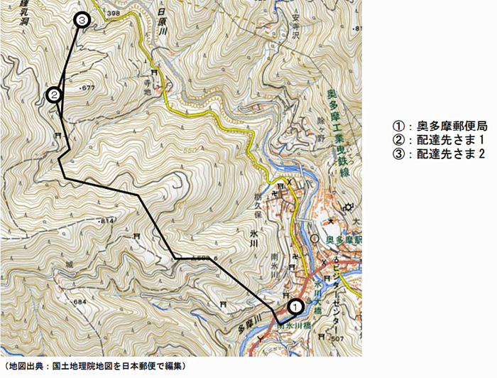 日本郵便/奥多摩郵便局でドローンを用いた配送試行 20200317yubin1 - 日本郵便/奥多摩郵便局でドローンを用いた配送試行
