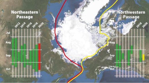 20200629weather 520x290 - 北極海航路／シベリア異常気象で北東航路の開通早まる