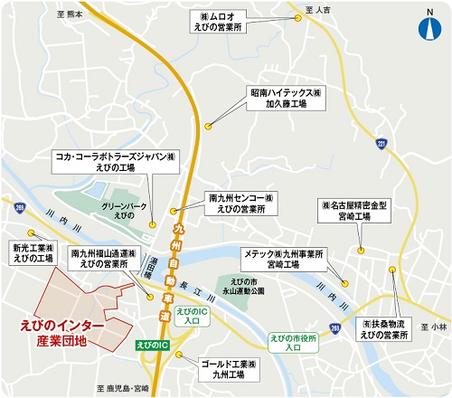 20210112ebino1 - 宮崎県えびの市／3月竣工、九州道IC至近の産業団地で分譲受付中