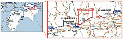 20210310nexcow1 520x167 - NEXCO西日本／徳島自動車道、岡山自動車道の一部で4車線化完成