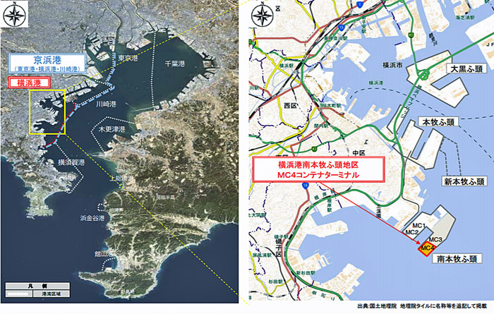 横浜市／横浜港南本牧ふ頭MC4コンテナターミナル本格供用