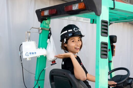 20210616gojyo3 520x346 - 五常／フォークリフト運転手の熱中症対策に「背後冷」